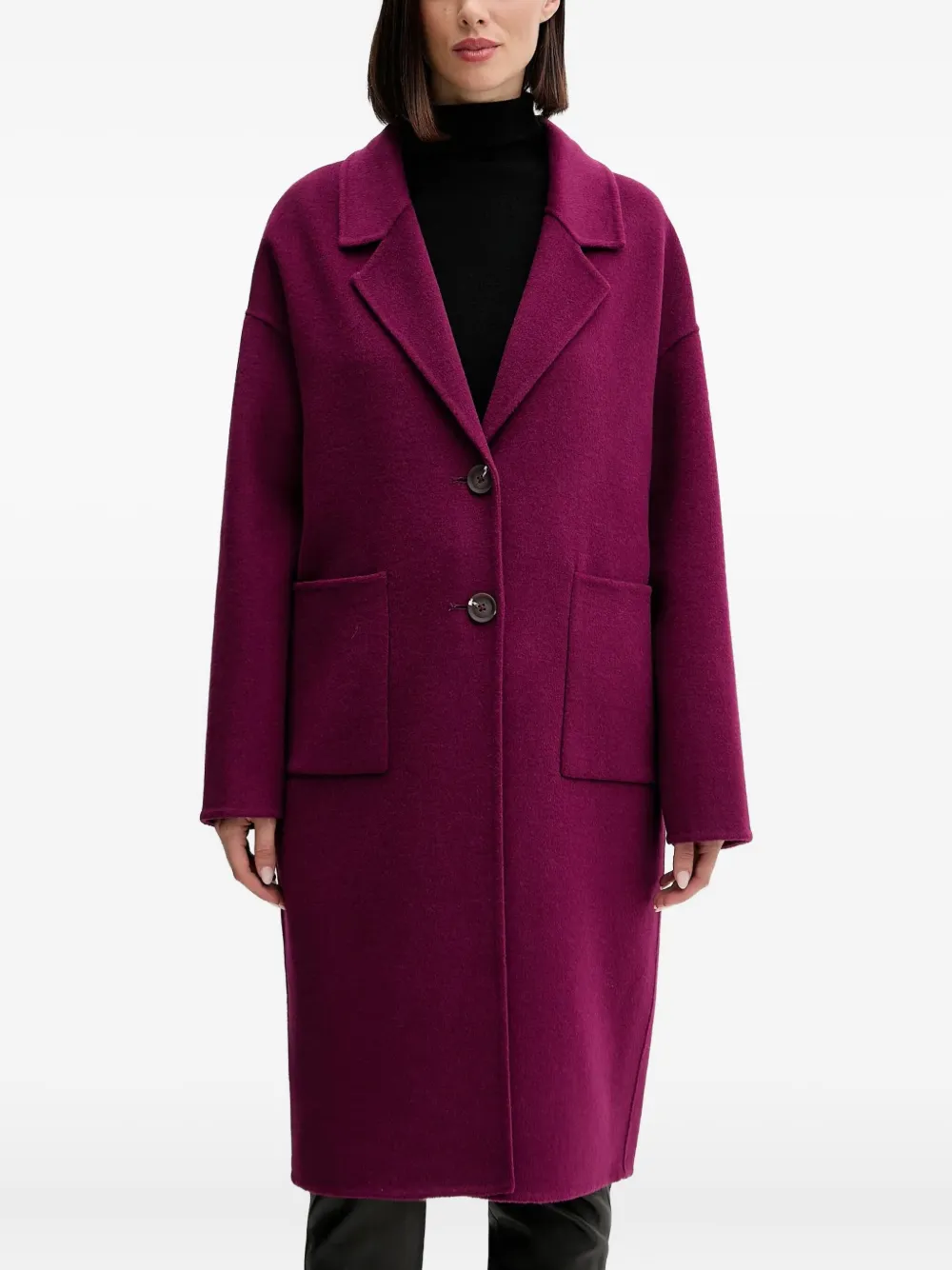 

Пальто с накладными карманами Benetton, розовый