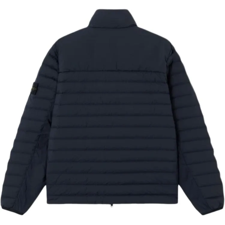 STONE ISLAND Пуховик мужской Marine Blue Stand Collar Moderate — фото 3