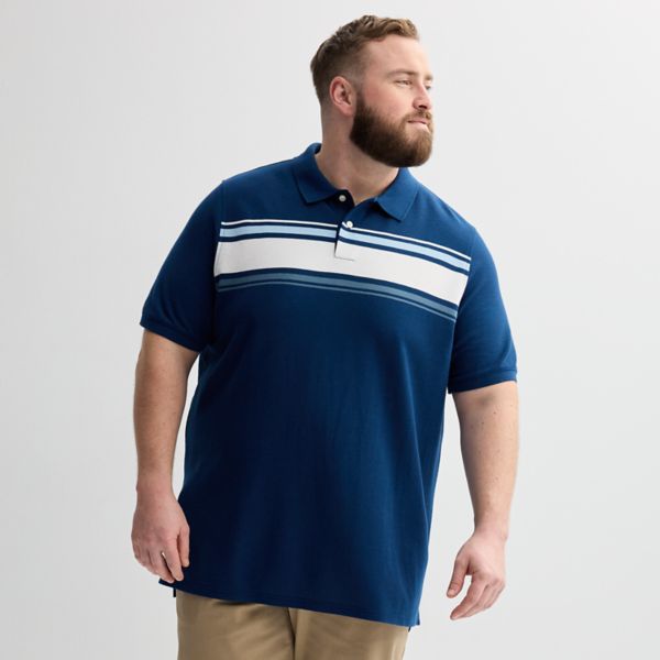 

Большая и высокая классическая пике-поло Sonoma Goods For Life, цвет navy stripe