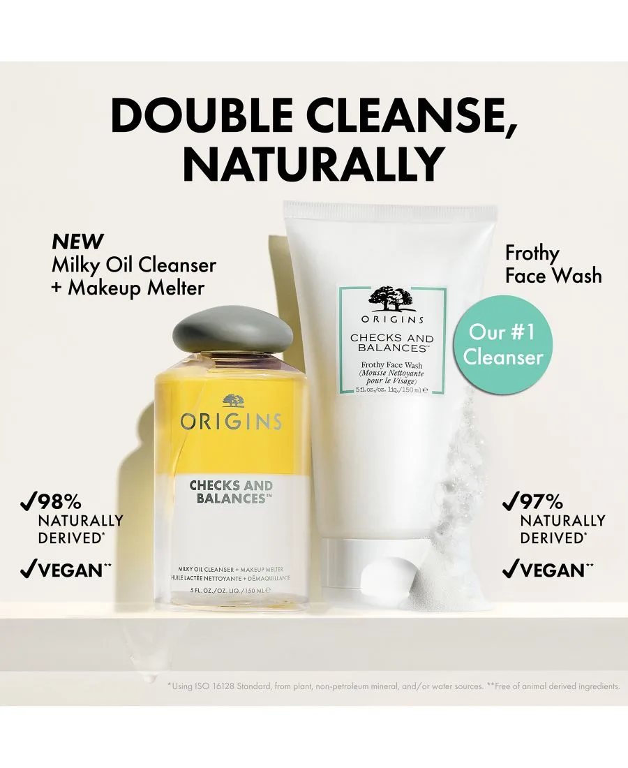 Пенка для умывания Origins — Очищающее молочко для лица Checks & Balances Milky Oil Cleanser + Makeup Melter, 140 мл — фото 2