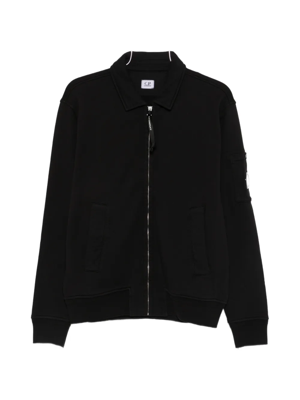 

Свитшот с застежкой-молнией и фирменной линзой C.P. Company, черный