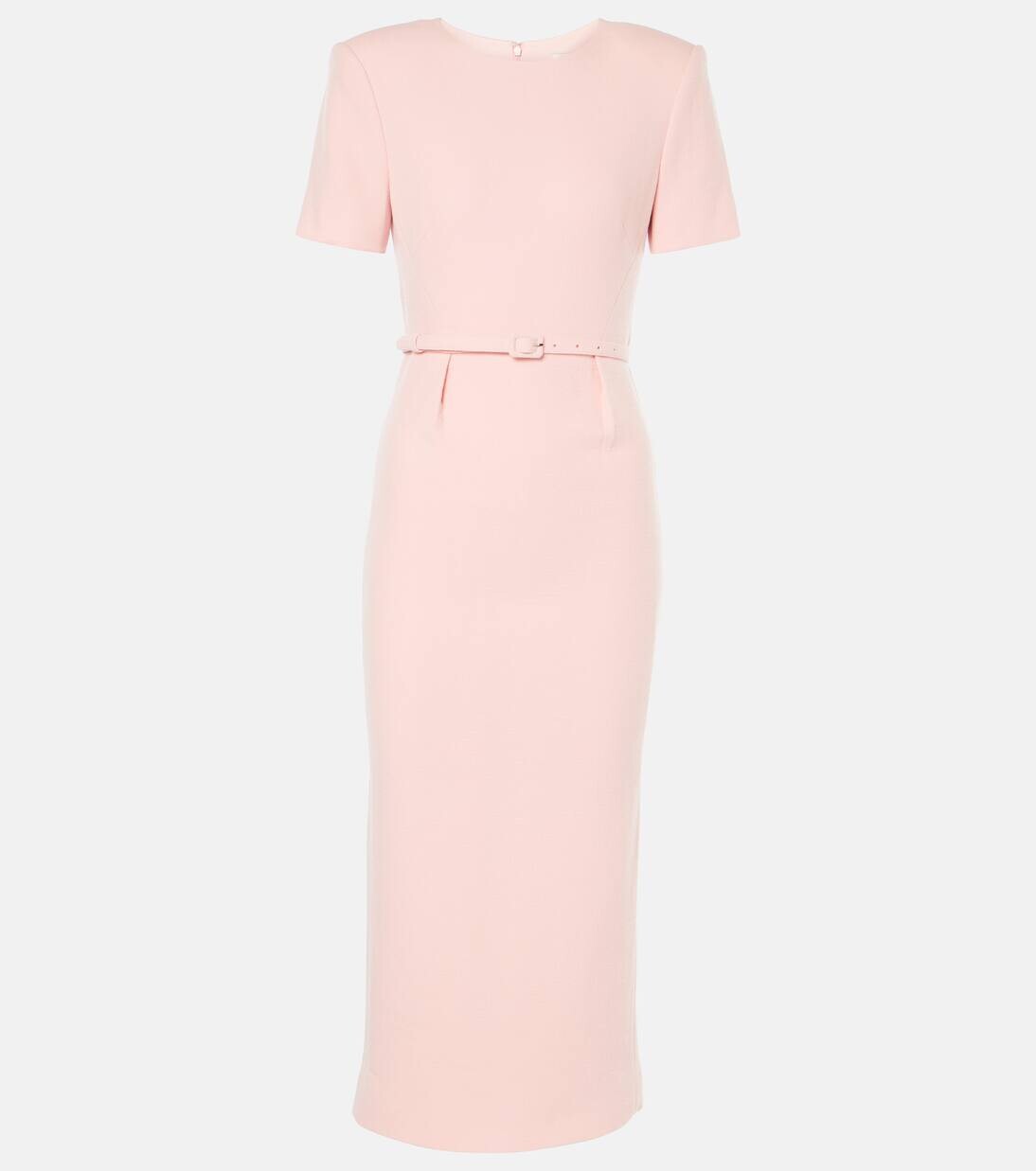 

Платье миди из шерстяного крепа Roland Mouret, розовый