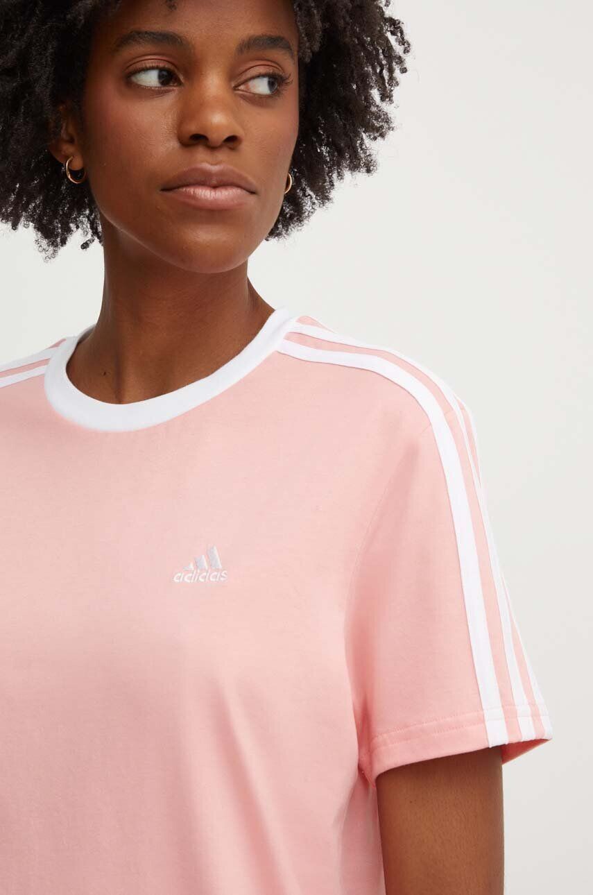 

Хлопковая футболка Essentials adidas, розовый