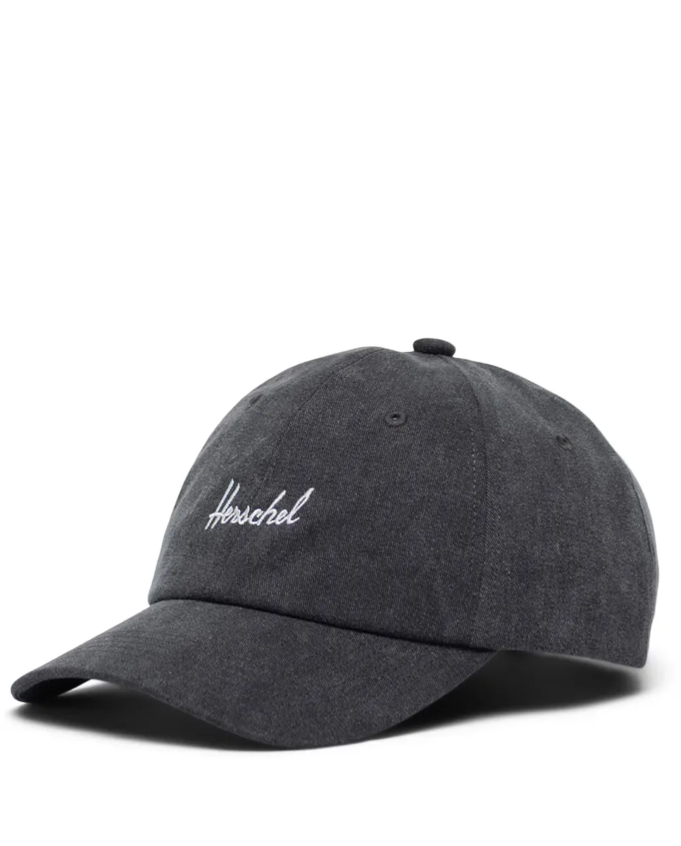 

Кепка унисекс из черной состаренной ткани Herschel, чёрный