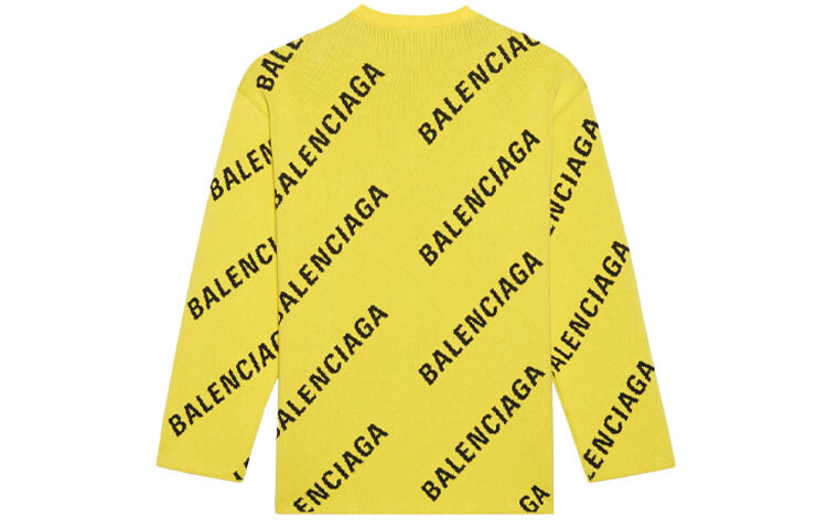 Свитер Balenciaga свободного кроя, желтый — фото 2