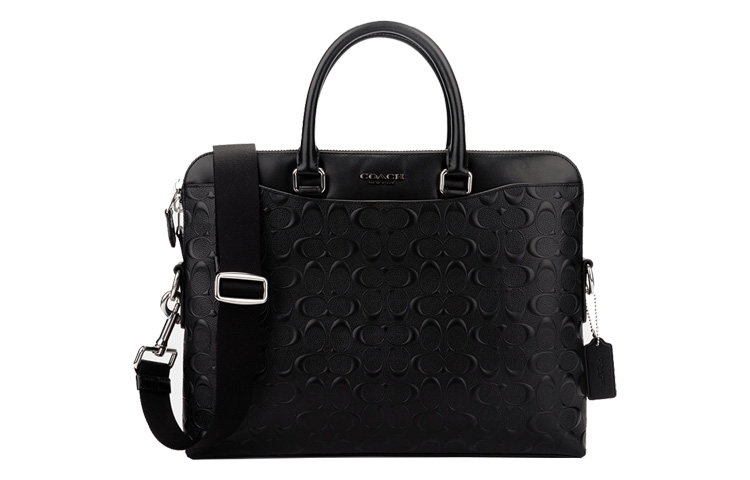 

COACH Портативная сумка-портфель для ноутбука Beckett из кожи большого размера, черная, для мужчин