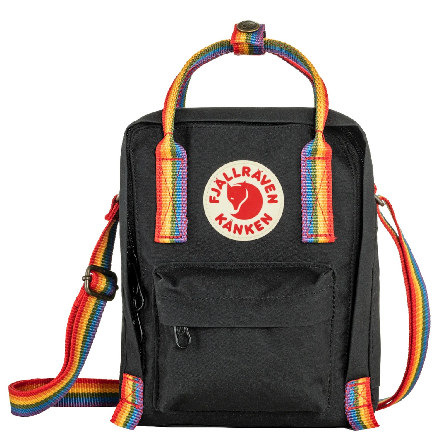 

Сумка через плечо FJÄLLRÄVEN Kanken Rainbow Sling 20 cm, черный