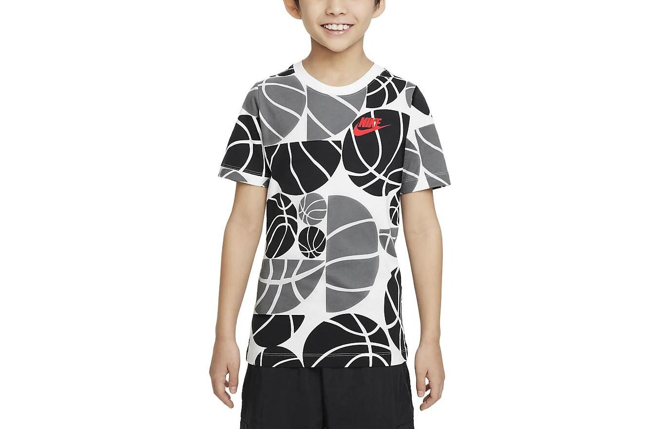 Детская футболка Nike, цвет Black/White