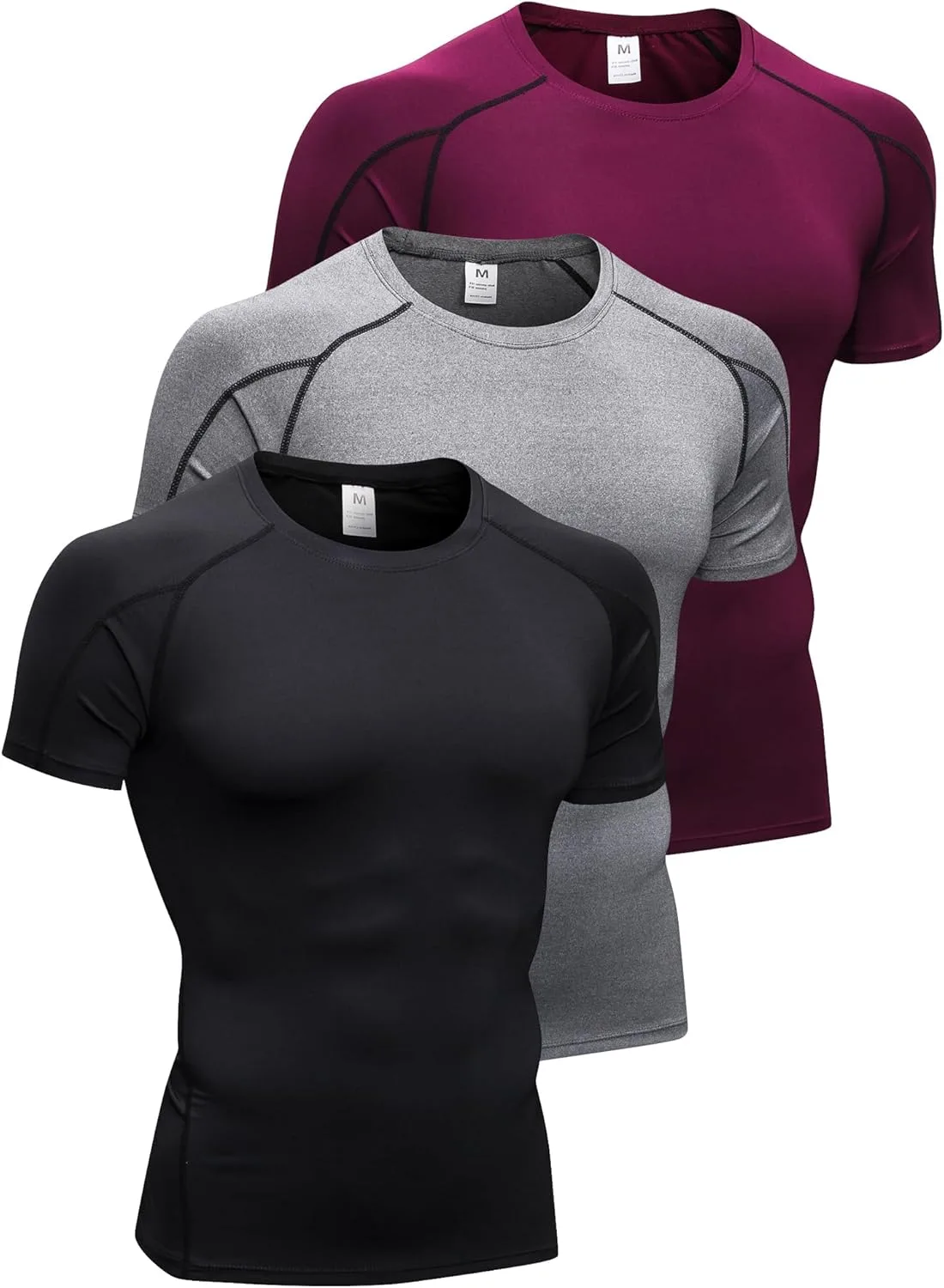 

SPVISE 3 Pack мужские компрессионные футболки с коротким рукавом Cool Dry для спорта и тренировок