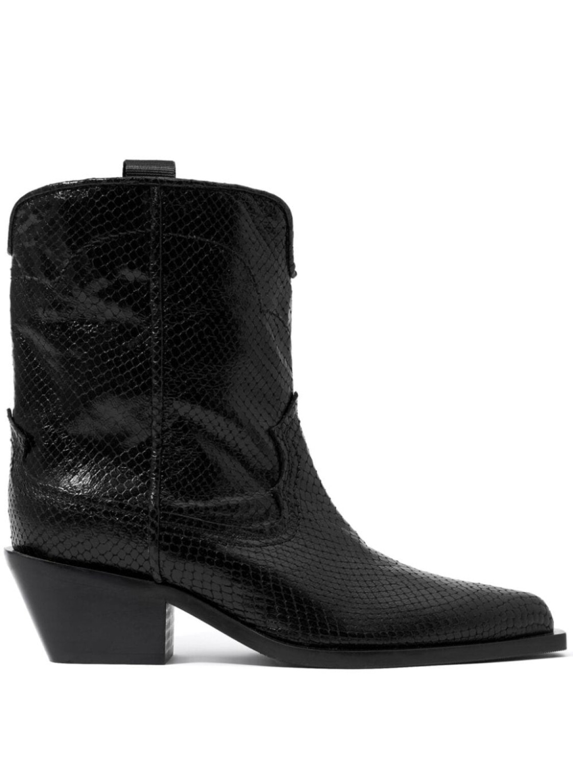 

Bimba y Lola ковбойские сапоги из змеиной кожи, черный