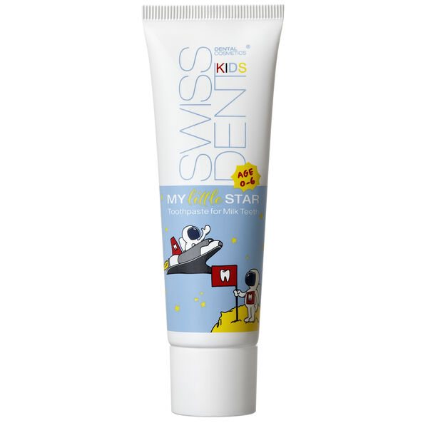 

Детская зубная паста безвкусная, 50 мл Swissdent My little star