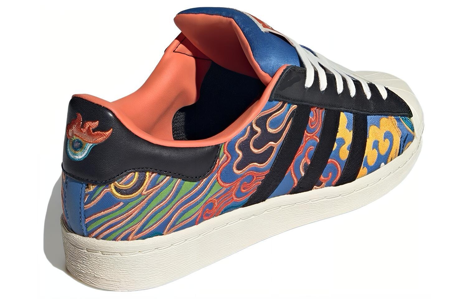 Мужские кроссовки для скейтбординга adidas originals Superstar, Core Black/Multi-Color/Core White — фото 4