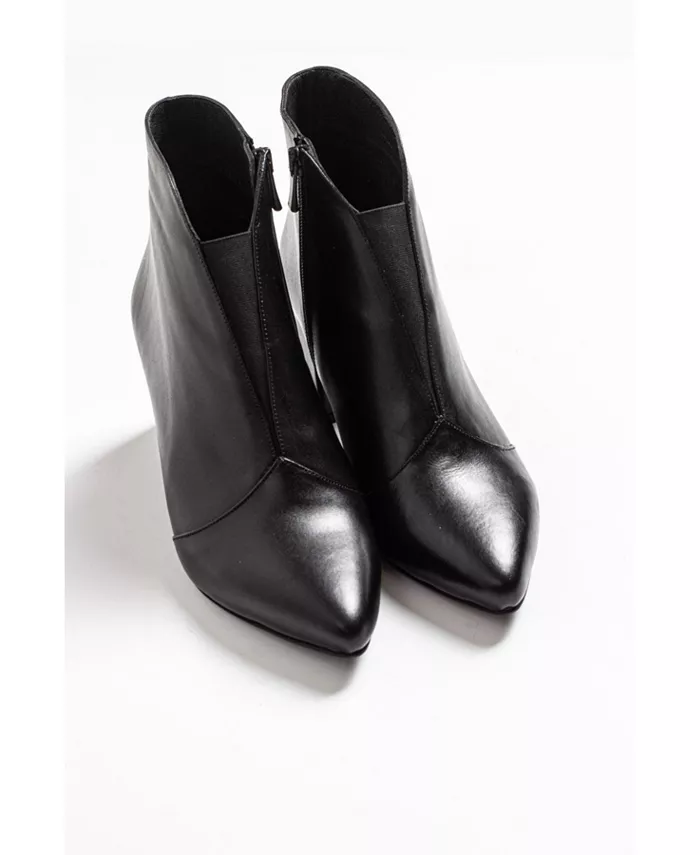 Finda Кожаные Ботинки на Блочном Каблуке (Женские) Forever & Always Shoes, черный — фото 3