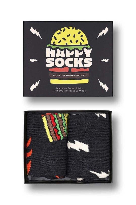

Носки Blast Off Burger, 2 пары Happy Socks, черный