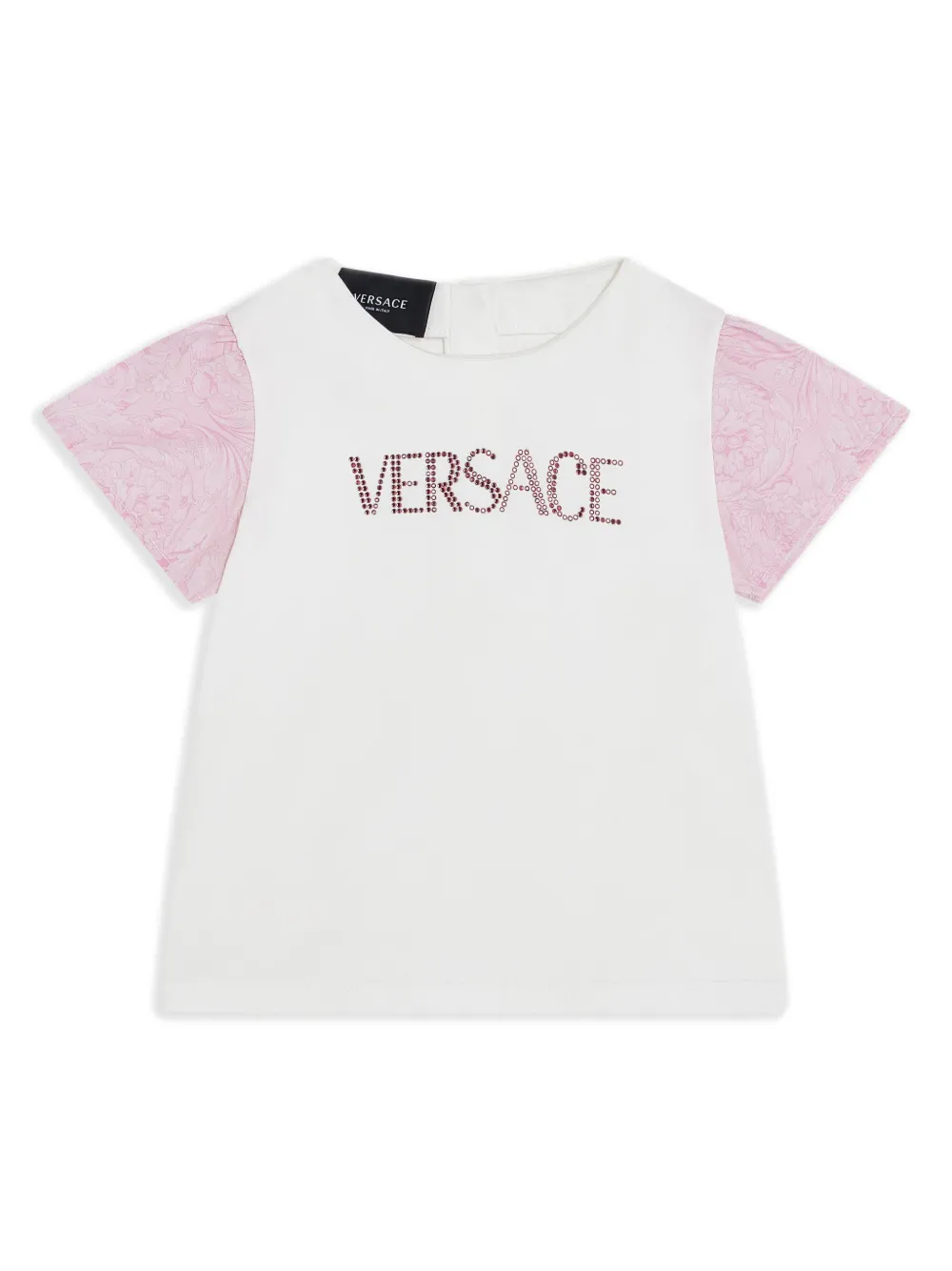 

Футболка с кристаллами Versace Kids, белый