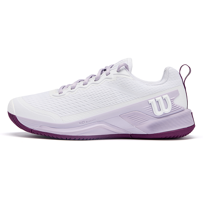 

Wilson RUSH PRO 4.5 Абразивостойкие поддерживающие низкие теннисные туфли женские белые - белый/фиолетовый, цвет White/Purple