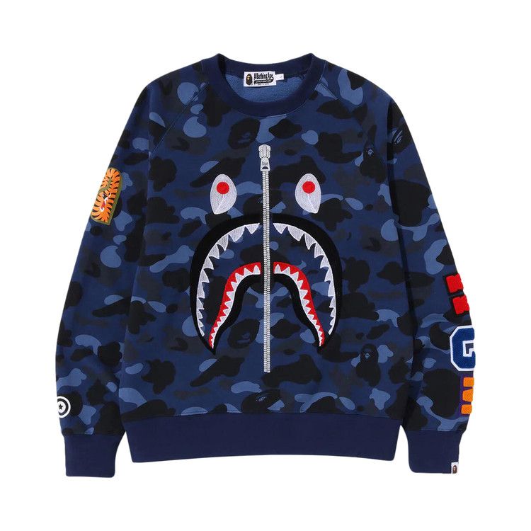 

Свитер BAPE Color Camo Embroidery Shark Crewneck, Navy