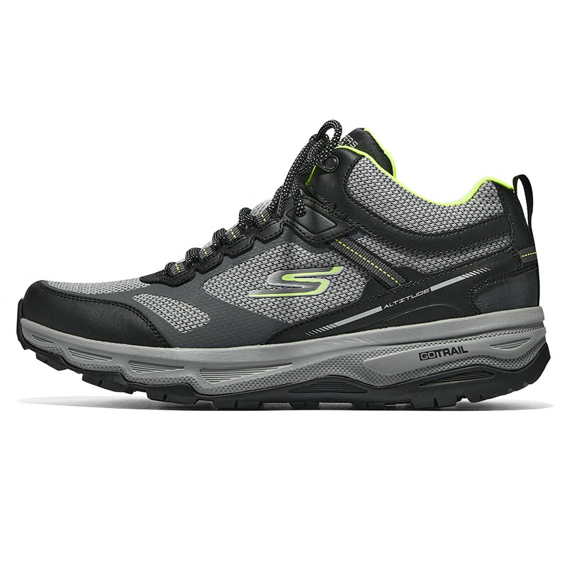 

Skechers Амортизирующие беговые кроссовки с низким верхом мужские серо-черные, цвет Gray/Black