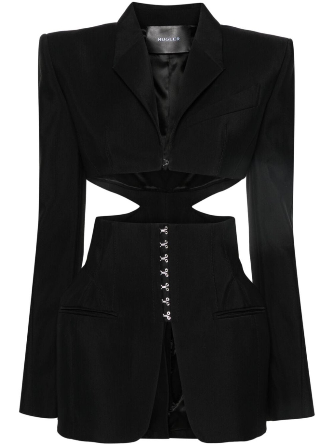 

Mugler блейзер с вырезами, черный