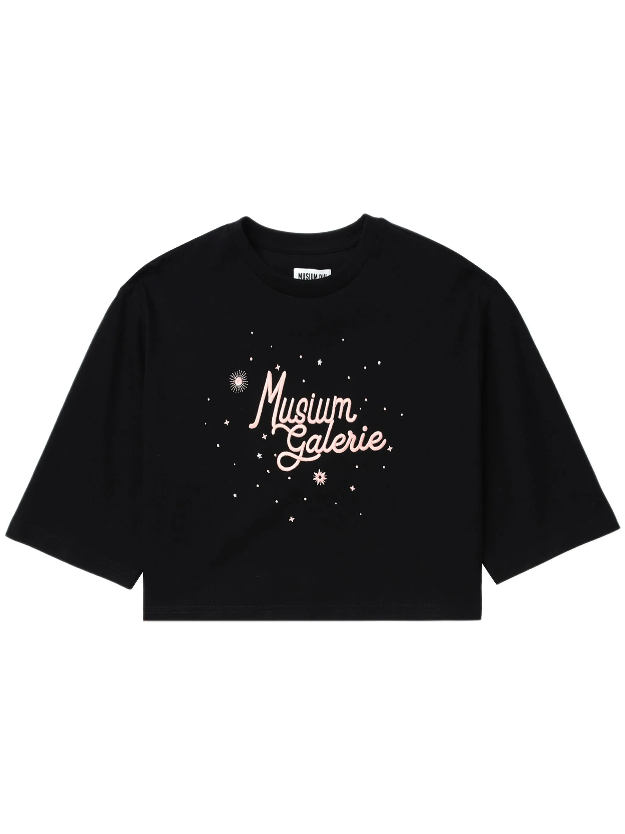 

Укороченная футболка с вышитым логотипом Musium Div., черный