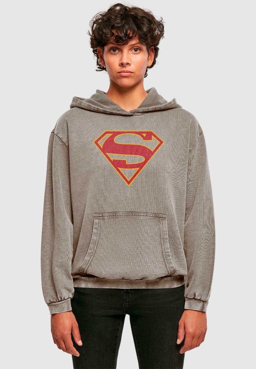 

Толстовка с капюшоном SUPERGIRL LOGO ABSOLUTE CULT, темно-серый