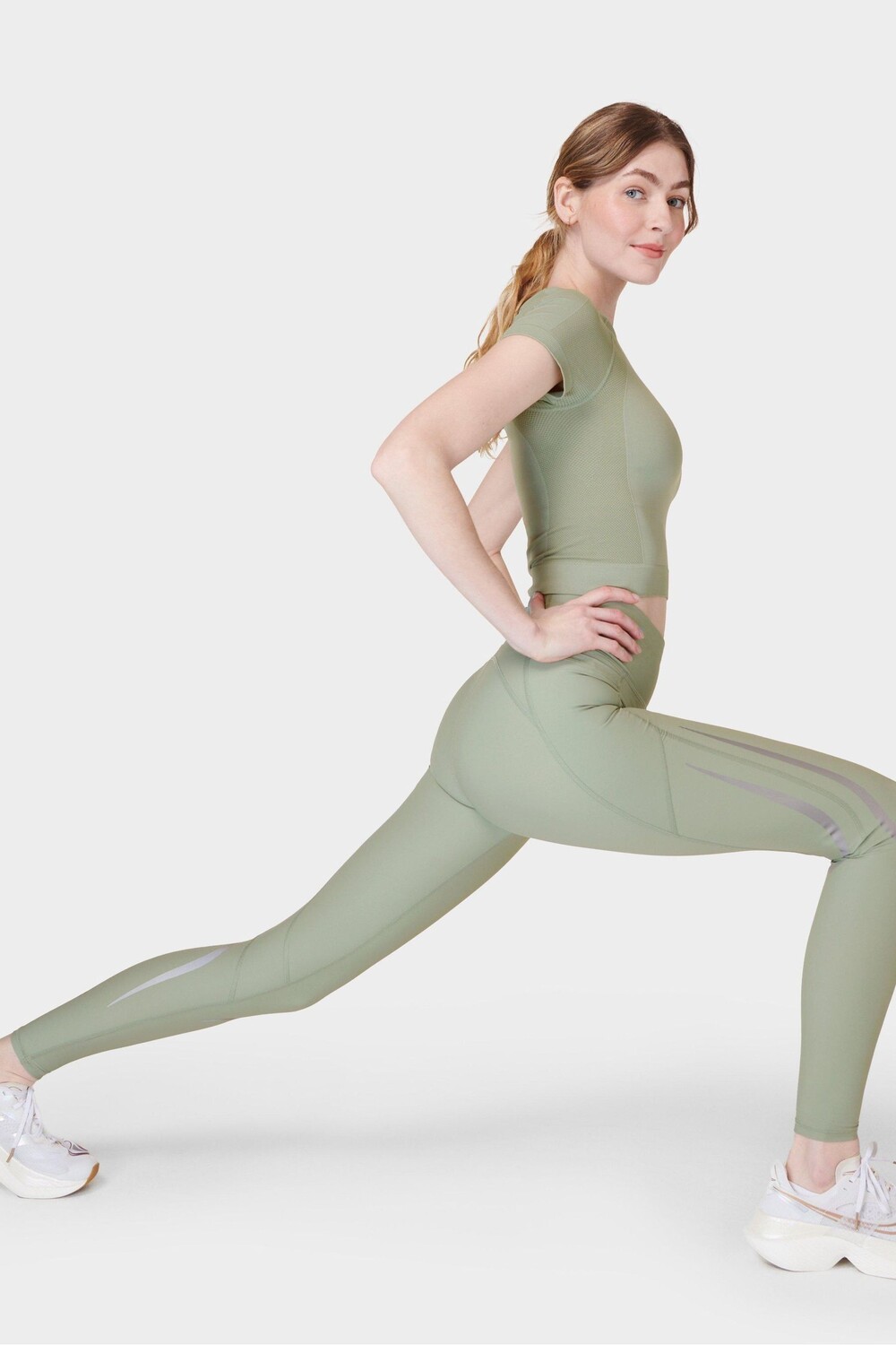

Спортивные леггинсы Aerial Core Sweaty Betty, зеленый
