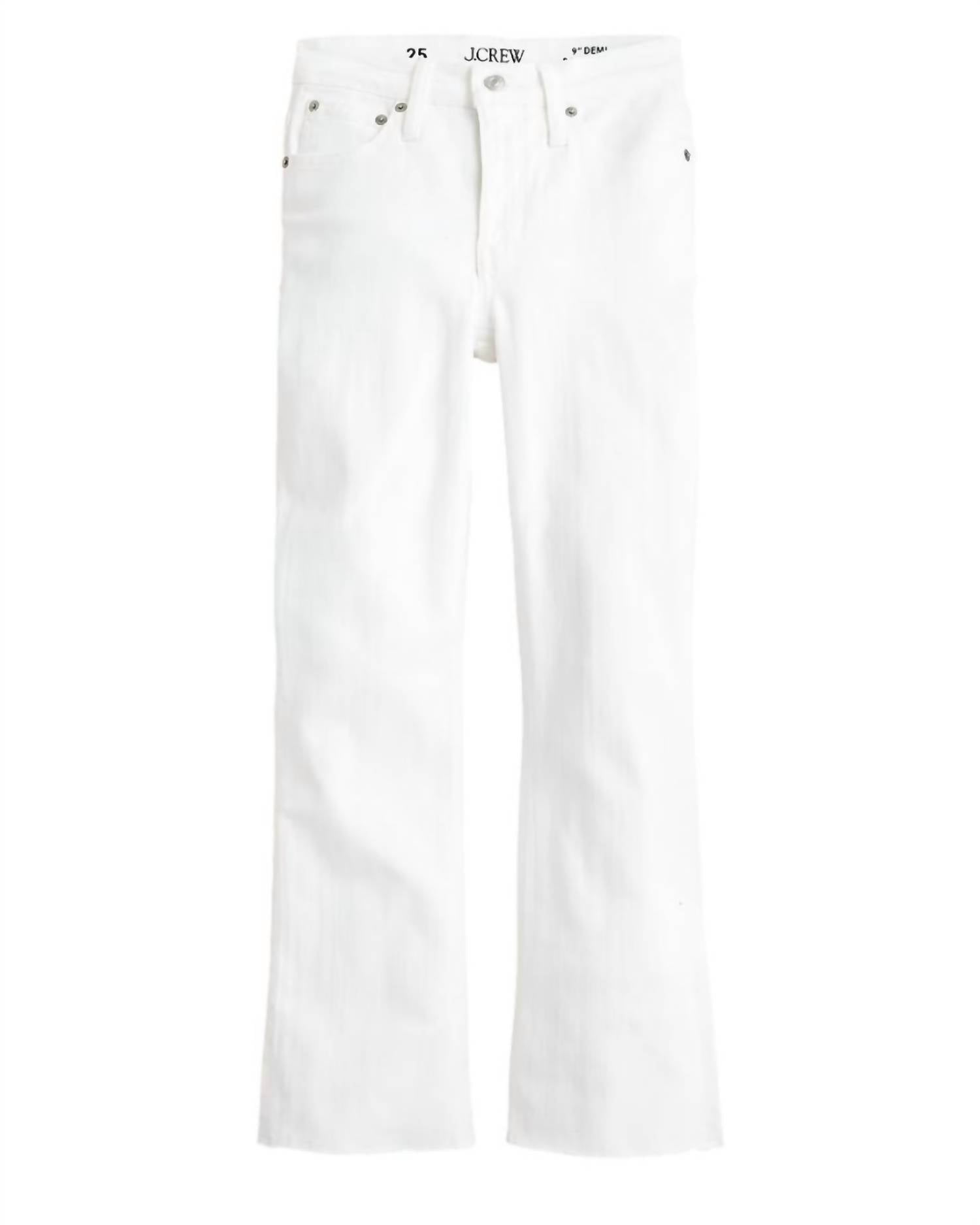 

Укороченные джинсы Demi Boot Crop 9 дюймов, белые J.Crew