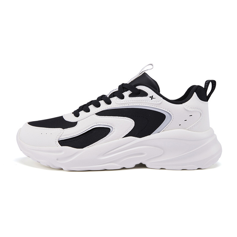 

XTEP Амортизирующие нескользящие и износостойкие низкие кеды для бега мужские Sail White Black - Canvas White/Black, цвет Canvas White/Black