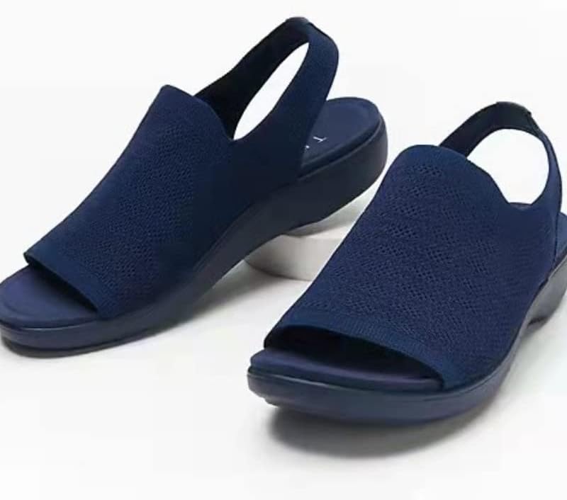 

Мужские и женские сандалии LONG-M, летящие, плетеные повседневные сандалии с толстой подошвой, обувь с открытым носком, римские сандалии Muchowow, синий