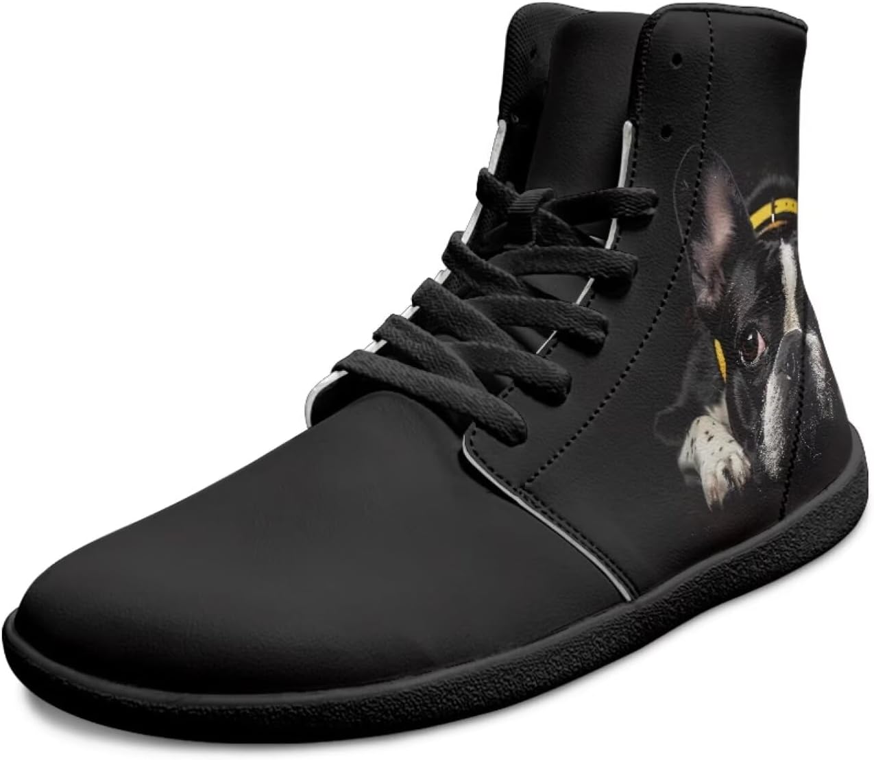 

Мужские широкие высокие кеды «босоного» типа, минималистичная подошва с нулевым перепадом, прогулочные кроссовки, повседневная обувь, кожаные мужские туфли из ПУ Chririnla, French Bulldog