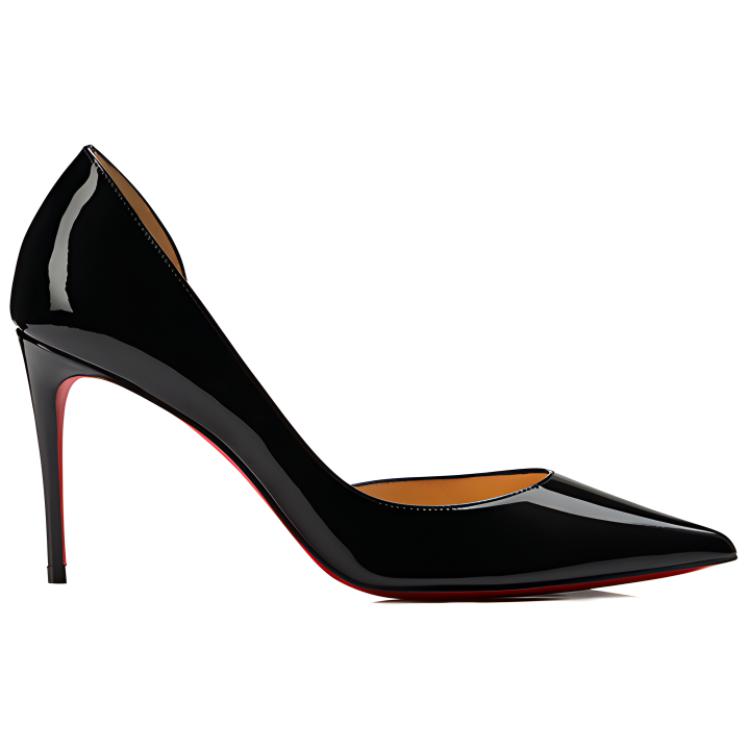 Туфли-лодочки Christian Louboutin на каблуке 85 мм из черной лаковой кожи — фото 3