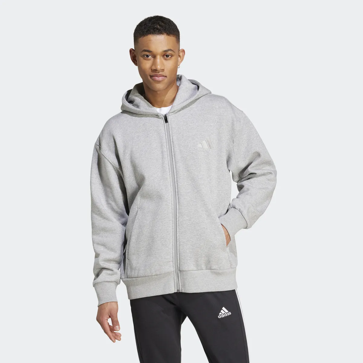 

Толстовка с капюшоном Adidas Sportswear "M A SZN FL FZ", серый