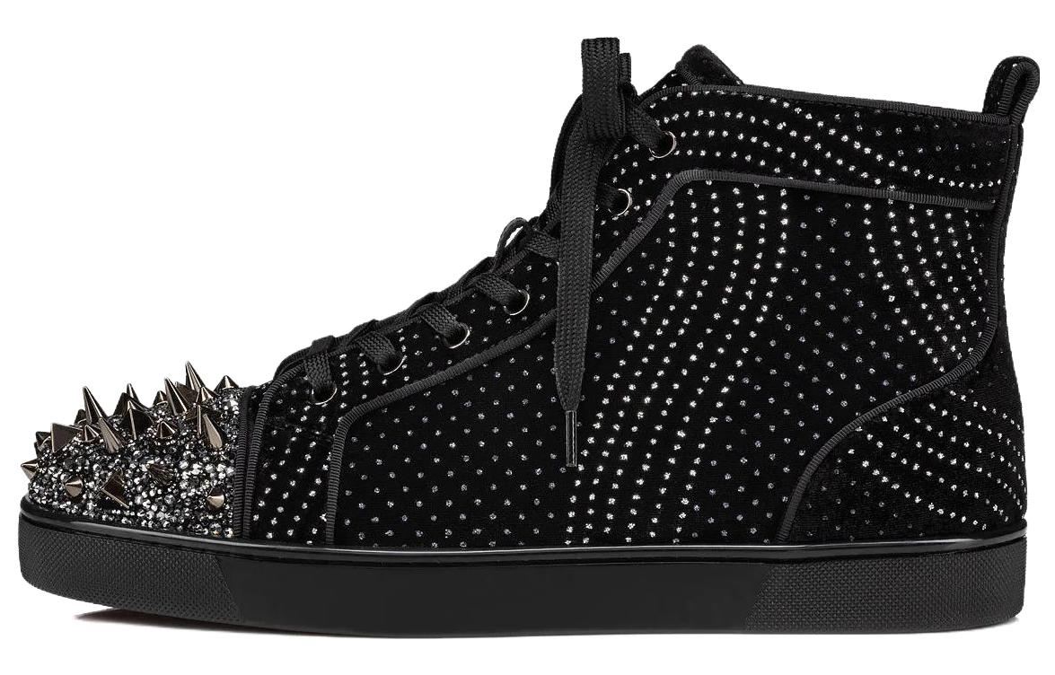 

Christian Louboutin Высокие мужские кроссовки CL LUBOTING Lou Pik Strass, черные