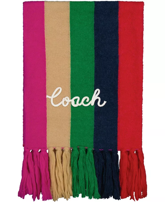 

Женский шарф Multi Stripe COACH, мультиколор