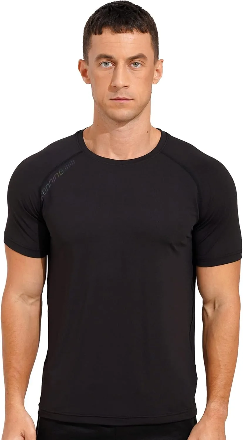 

Мужская футболка для бега с коротким рукавом, быстро сохнущая Yhong