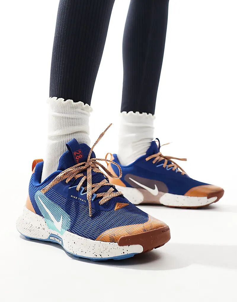 Кроссовки Juniper Trail 3 синего и белого цвета Nike Running