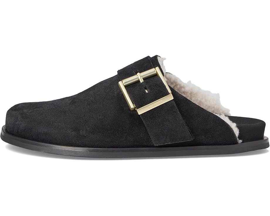 Сабо AllSaints Eris Suede Mule, черный — фото 4