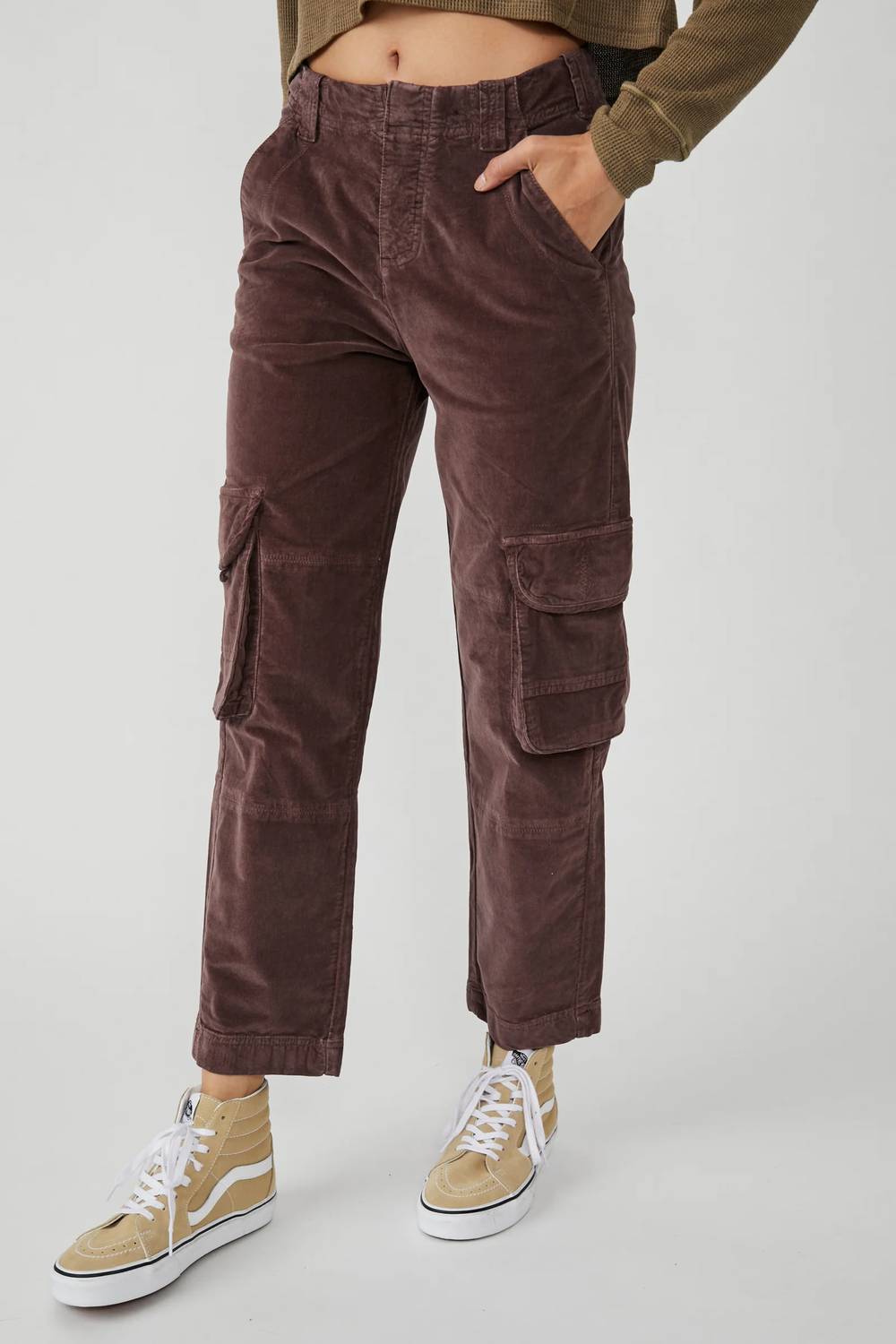 

Брюки-карго Hard Crushin' Plush цвета шоколадного мерло Free People, цвет chocolate merlot