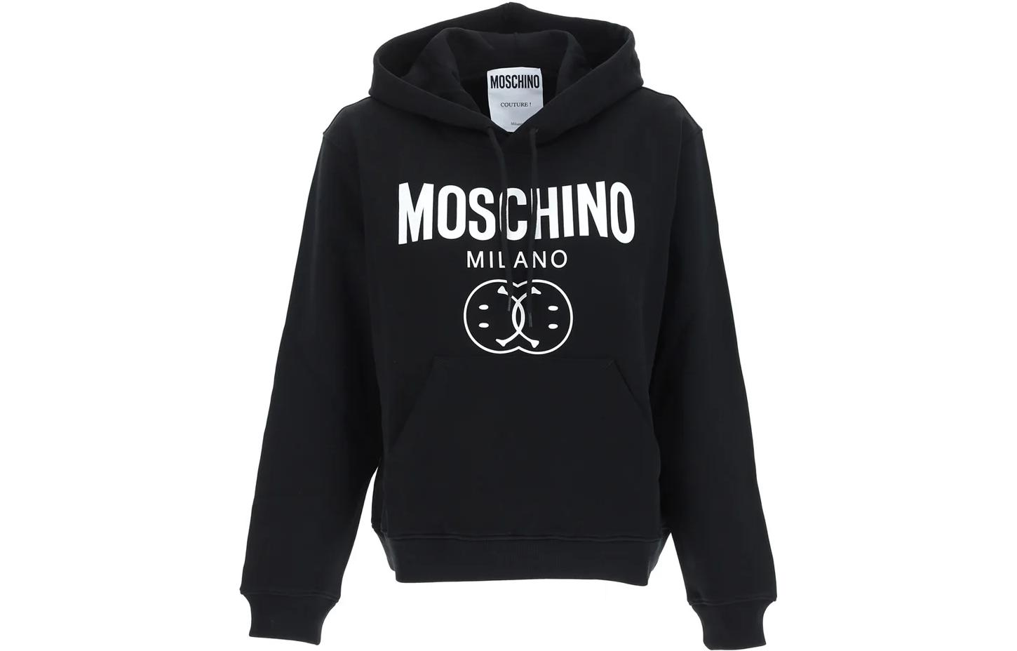 

Худи из органического хлопка с логотипом MOSCHINO, черный