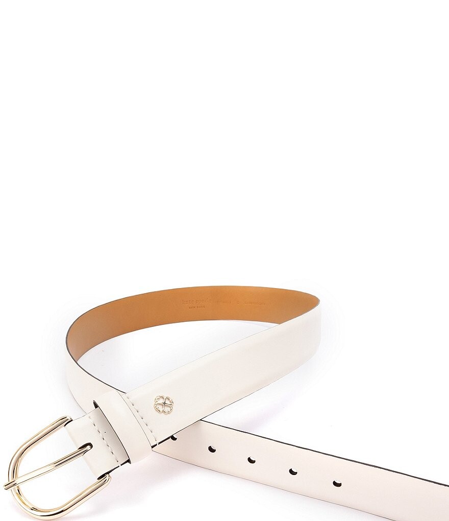 

Кейт Спейд Нью-Йорк 1.37 Кожаный ремень с перьями kate spade new york, белый