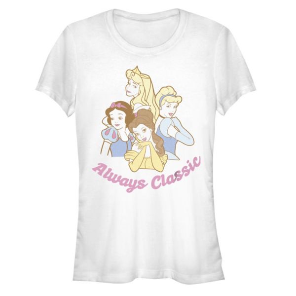 

Классическая футболка с принтом Princess для девочек Disney, белый
