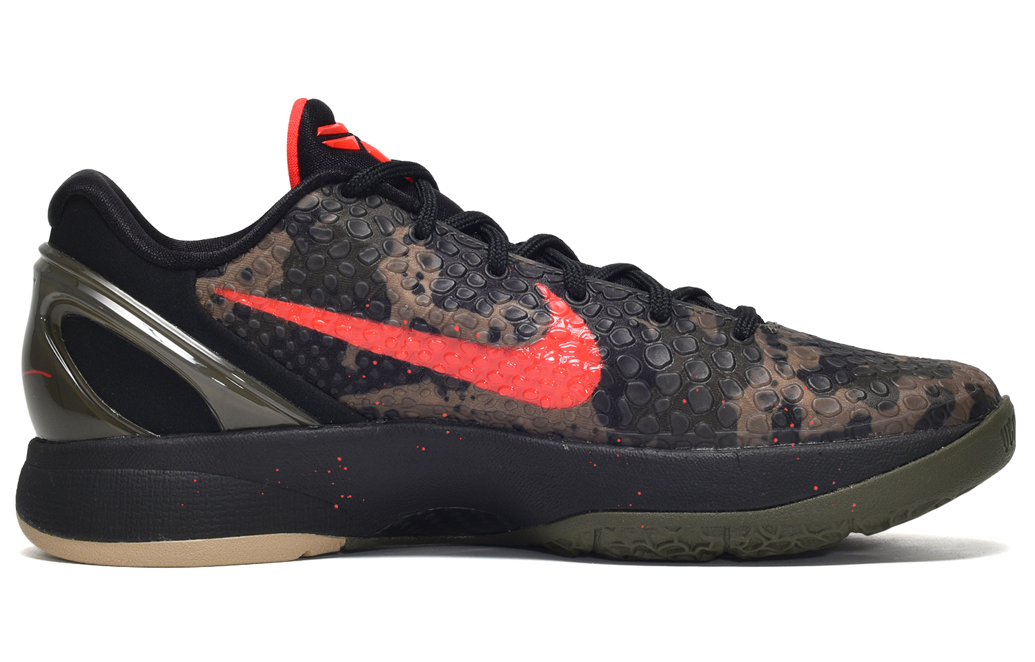 Zoom Kobe 6 CUS ID Supreme Mamba Низкие баскетбольные кроссовки Unisex Черные Красные Nike — фото 2
