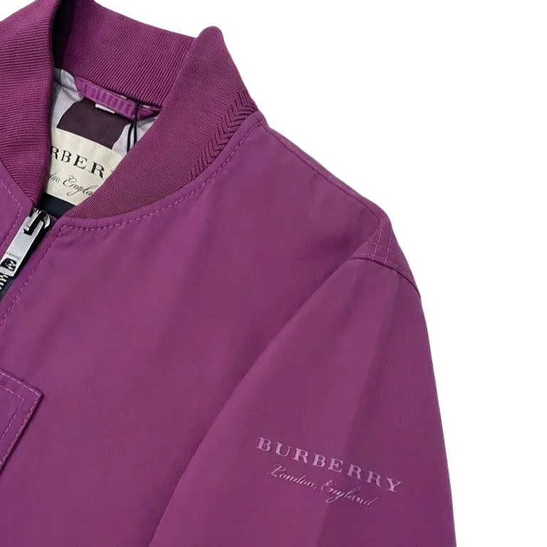 Куртка Burberry Fuchsia мужская с бейсбольным воротником — фото 4