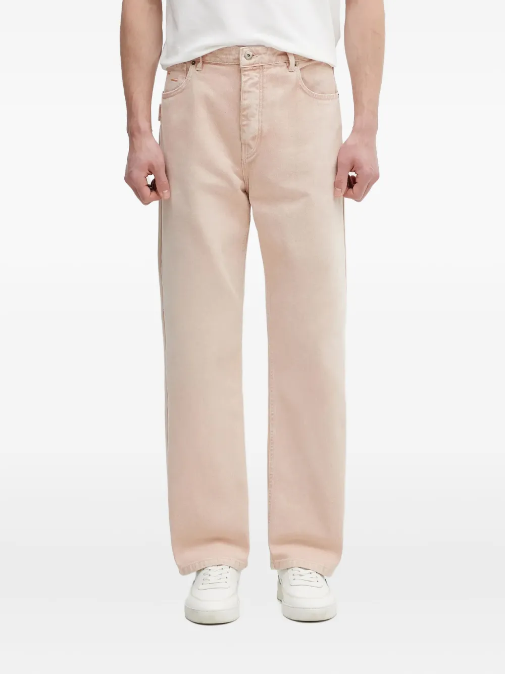 

Джинсы с эффектом потертости Filling Pieces, розовый