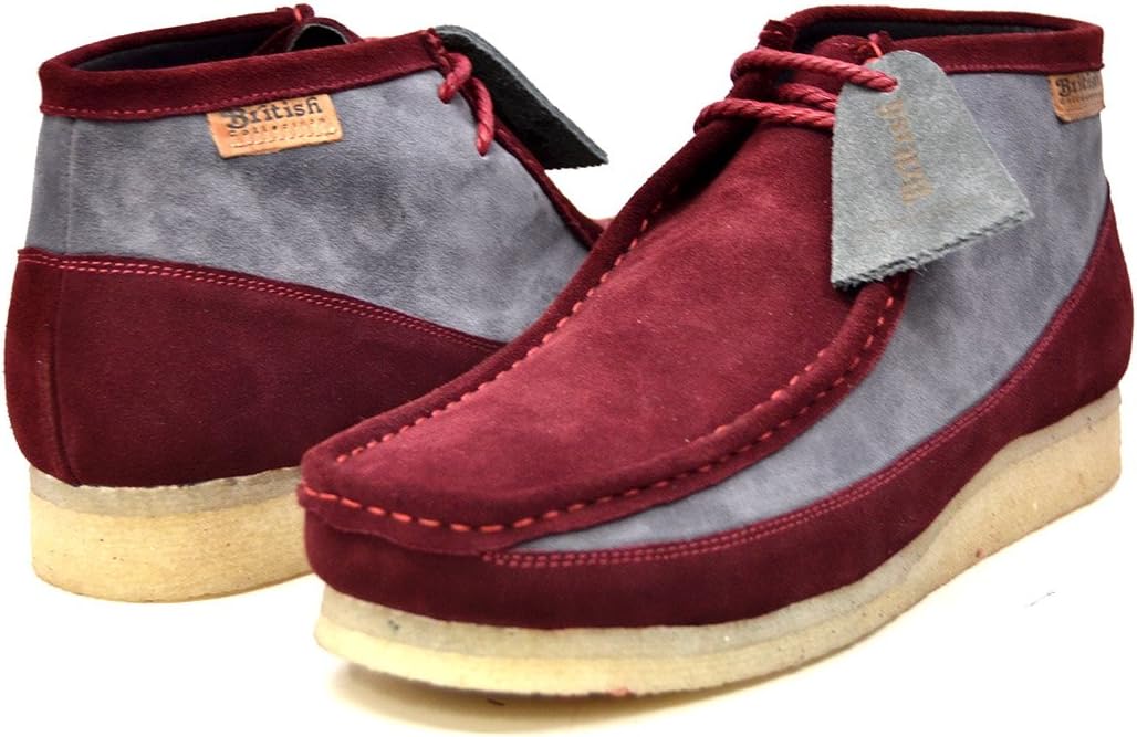 

Коллекция British Walkers Мужские кожаные и замшевые ботинки на шнуровке British Collection, серый/бордовый