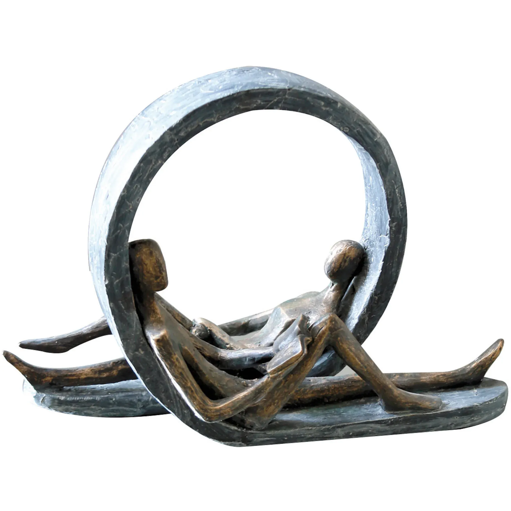 

Декоративная фигурка Casablanca by Gilde "Sculpture Time Out", декоративный предмет, высота 22 см, с подвеской с надписью, гостиная, цвет bronzefarben