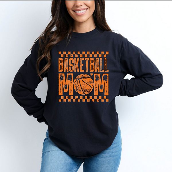 

Футболка с длинным рукавом и принтом для баскетбольных мам в клетку Simply Sage Market, Black, Черный, Футболка с длинным рукавом и принтом для баскетбольных мам в клетку Simply Sage Market, Black