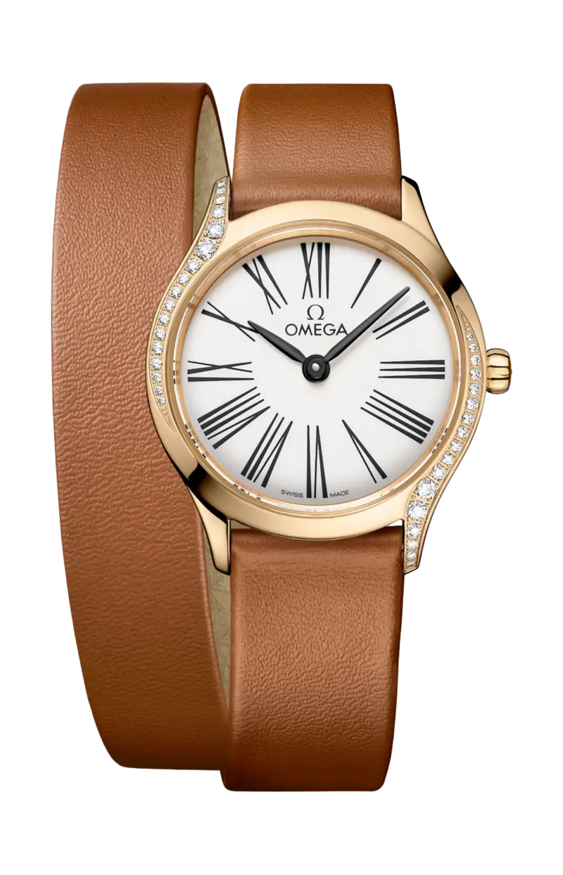 

De ville mini trésor 26 мм, moonshine золото на коже - 428.57.26.60.04.005 OMEGA