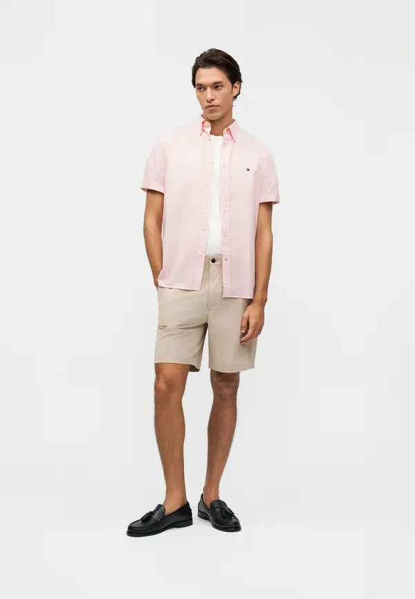 Рубашка Tommy Hilfiger garment dyed shirt, розовая — фото 2