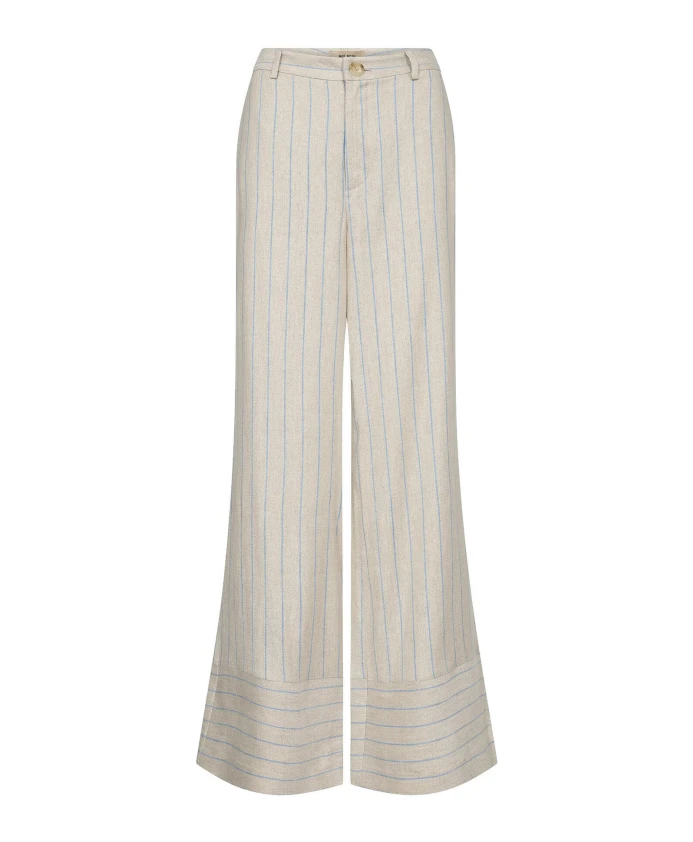 

Брюки в тонкую полоску с широкими штанинами, цементный Mos Mosh, серый